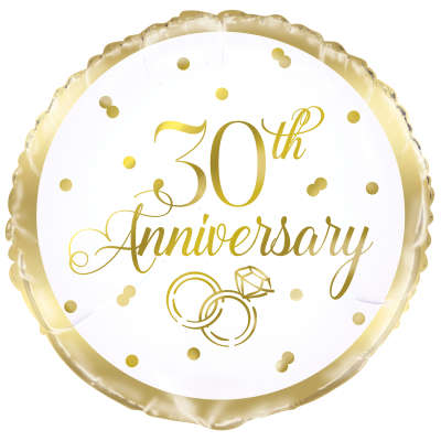 Foil Balloon - 18" - 30th Anniversary