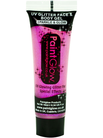 Body Gel - Glitter - UV - Pink