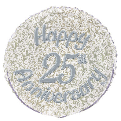 Foil Balloon - 18" - 25th Anniversary