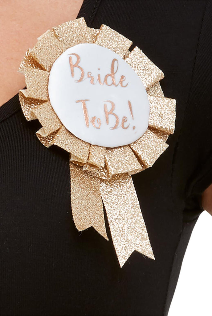 Rosette - Bride To Be - Gold Glitter