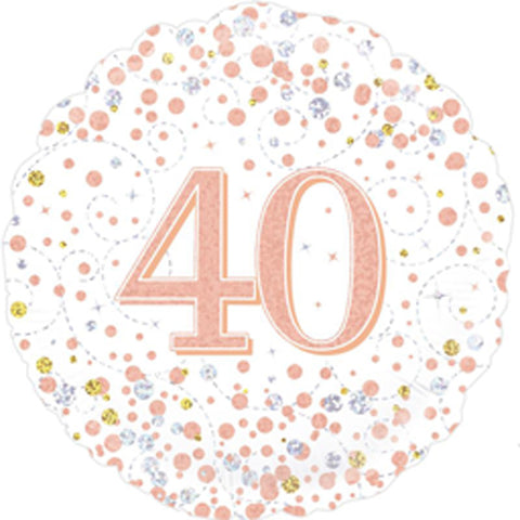 Foil Balloon - 18" - 40 - Rose Gold