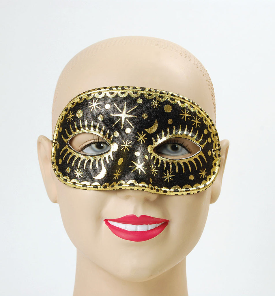 Domino Eyemask - Moon/Star - Black/White