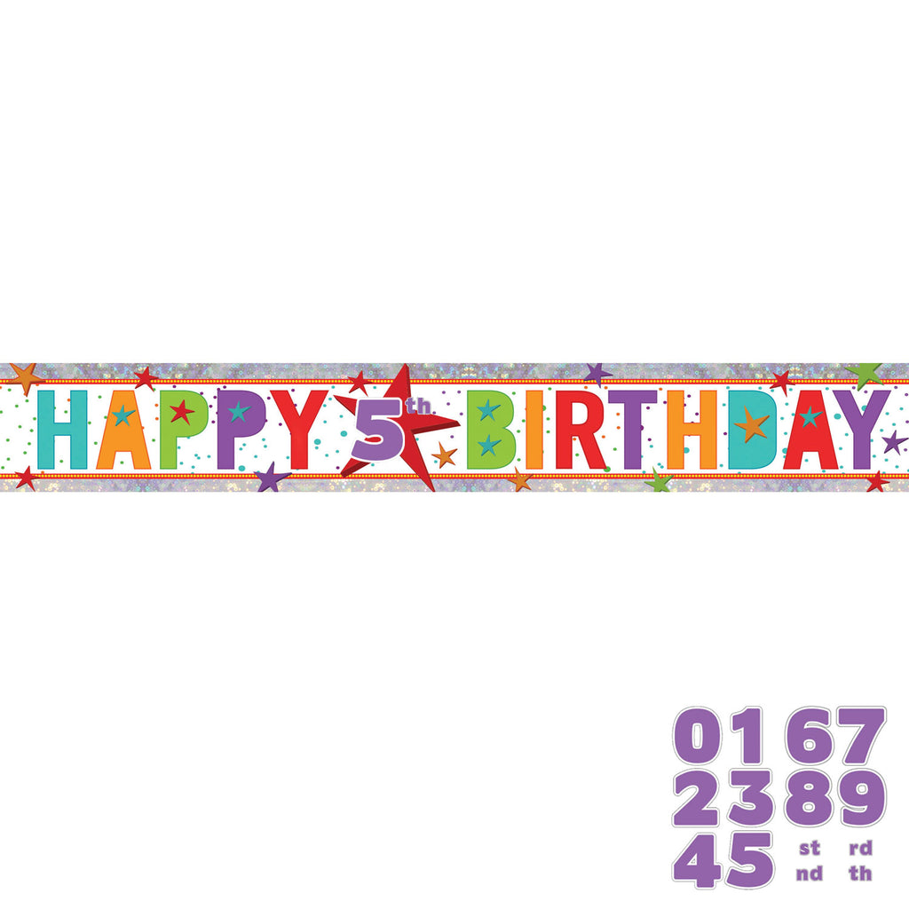 Banner - Birthday - Add an Age - Multi-Coloured