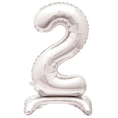 Airfill Foil Balloon - 30" - Number 2 - Silver/Rose Gold