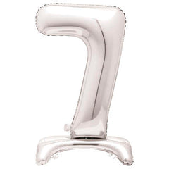 Airfill Foil Balloon - 30" - Number 7 - Silver/Rose Gold