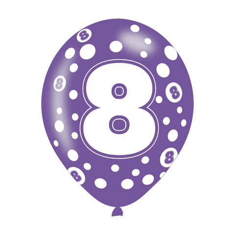 Latex Balloons - Age 8 & 9 - Multi-Coloured