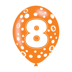 Latex Balloons - Age 8 & 9 - Multi-Coloured