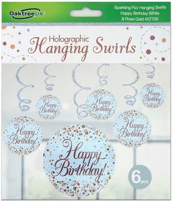Swirl Decorations - Birthday - Rose Gold