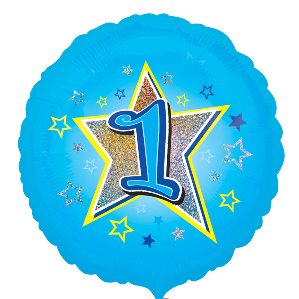 Foil Balloon - 18" - Age 1 - Blue