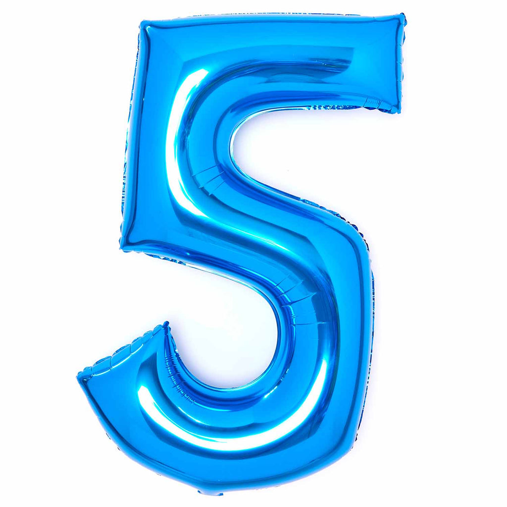 SuperShape Foil Balloon   Number 5 - Blue