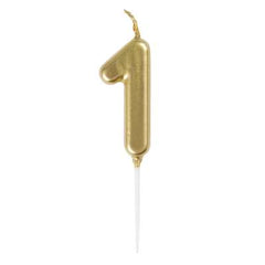 Candle - Mini - Numbers 0 - 9 - Gold