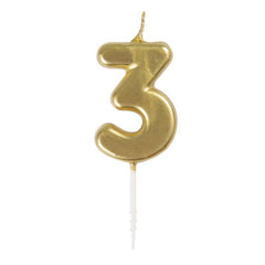 Candle - Mini - Numbers 0 - 9 - Gold
