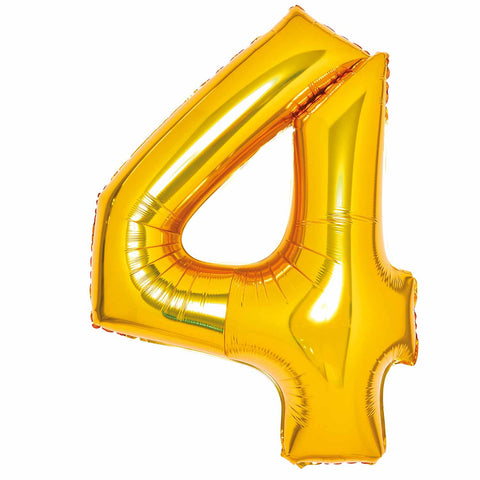SuperShape Foil Balloon   Number 4 - Gold