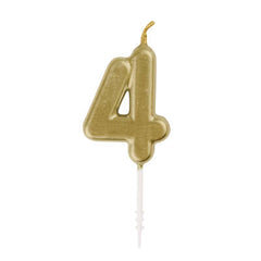 Candle - Mini - Numbers 0 - 9 - Gold