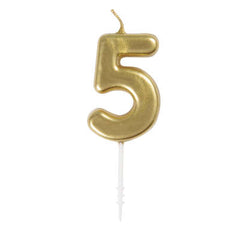 Candle - Mini - Numbers 0 - 9 - Gold