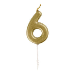 Candle - Mini - Numbers 0 - 9 - Gold