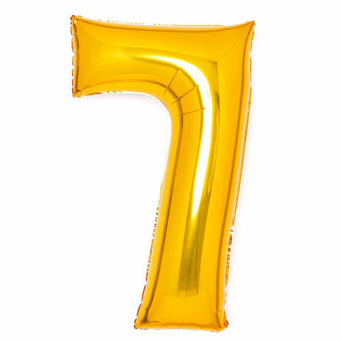 SuperShape Foil Balloon   Number 7 - Gold