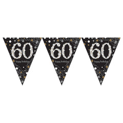 Pennant Bunting - Ages 18 -100 - Gold/Silver/Black