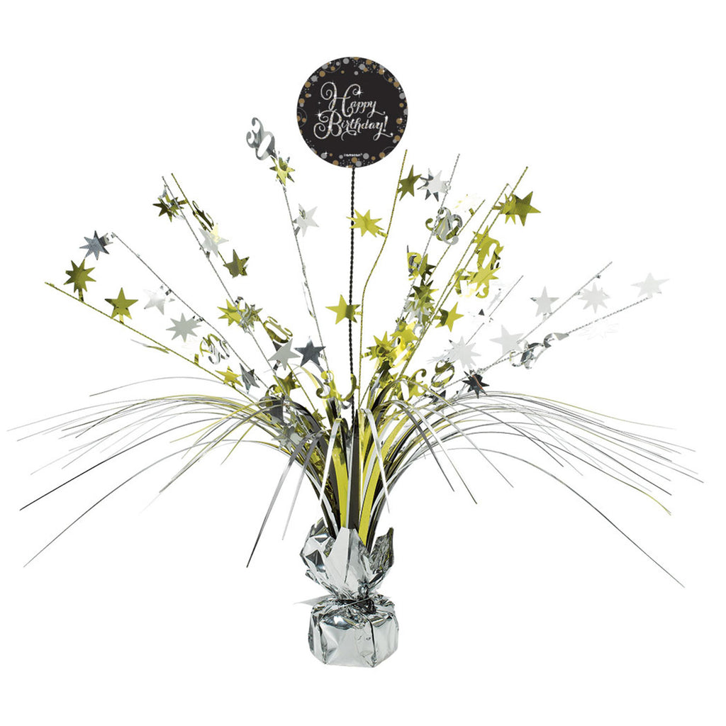 Centrepiece - Birthday - Gold/Silver/Black