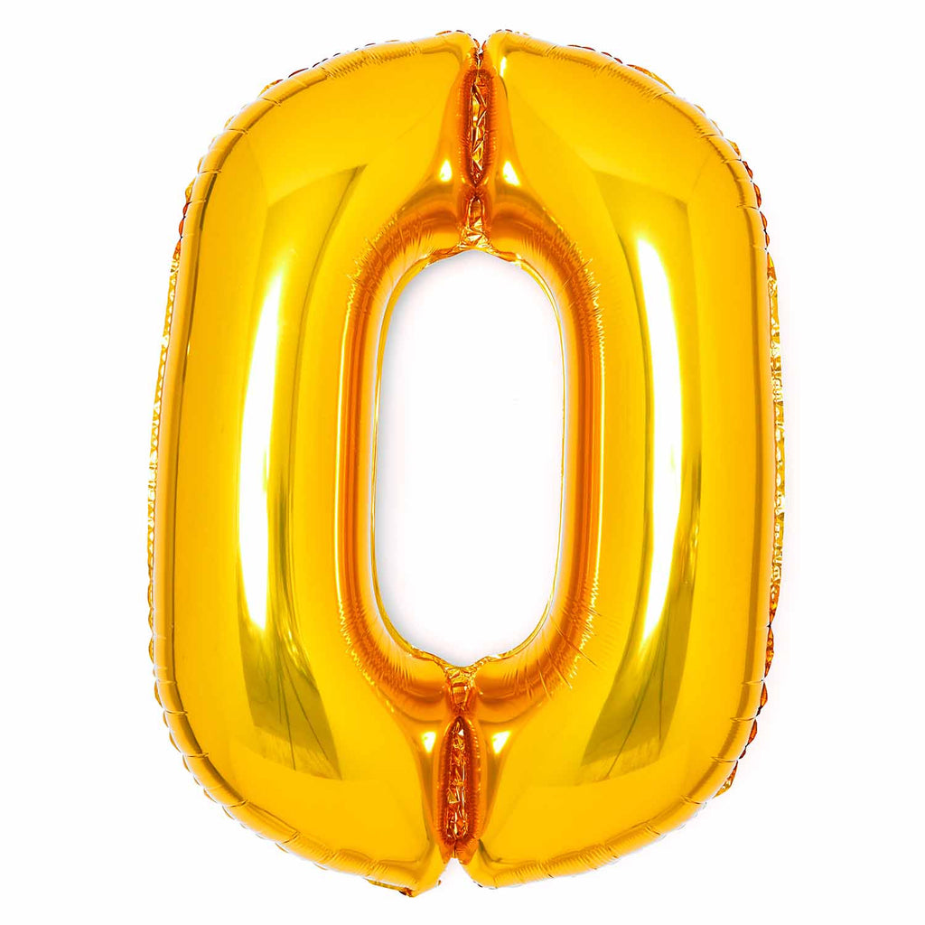 SuperShape Foil Balloon   Number 0 - Gold