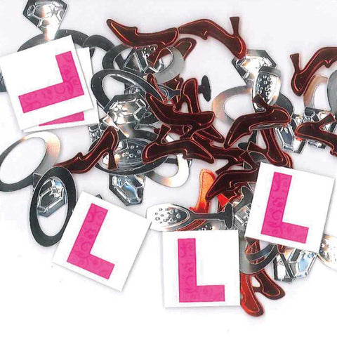 Confetti - Hen Party Big "L" Plate