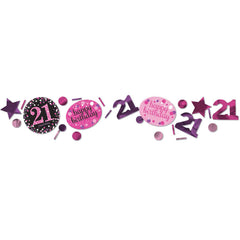 Confetti - Birthday - Pink Sparkling - Ages 18-100