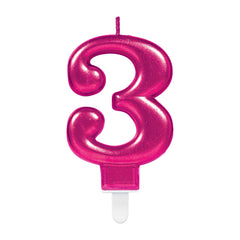 Candle - Numbers 0 - 9 - Pink