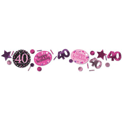 Confetti - Birthday - Pink Sparkling - Ages 18-100