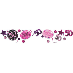 Confetti - Birthday - Pink Sparkling - Ages 18-100