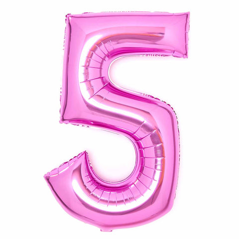 SuperShape Foil Balloon   Number 5 - Pink