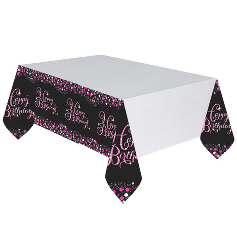 Tablecover - Birthday - Pink/Purple/Black