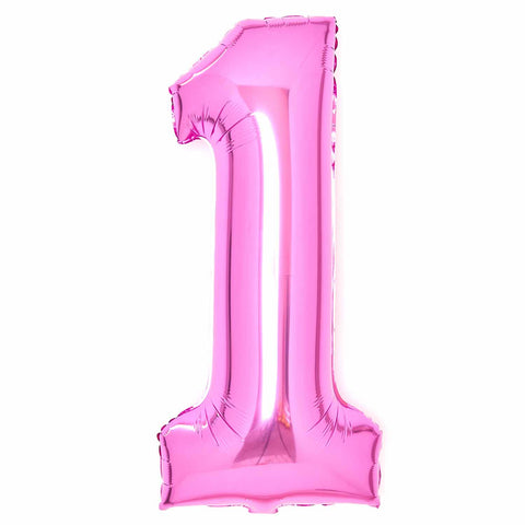 SuperShape Foil Balloon   Number 1 - Pink