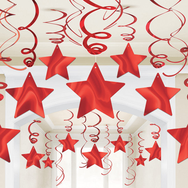 Swirl Decorations - Stars - Assorted Colours