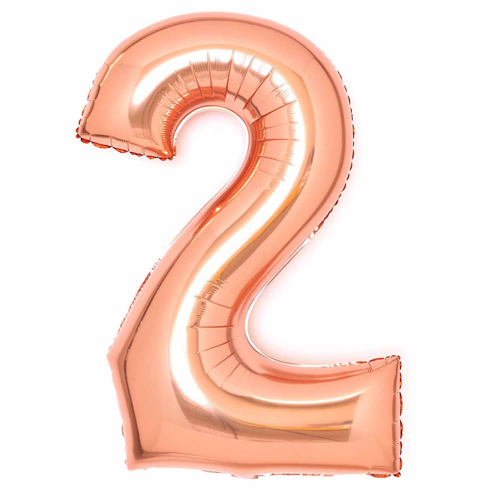 SuperShape Foil Balloon Number 2 - Rose Gold