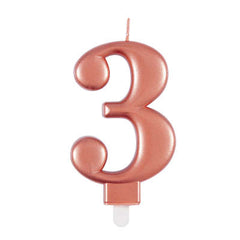 Candle - Numbers 0 - 9 - Rose Gold