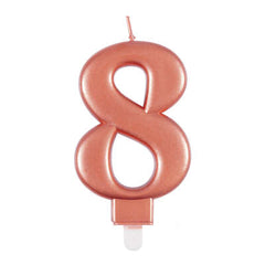 Candle - Numbers 0 - 9 - Rose Gold