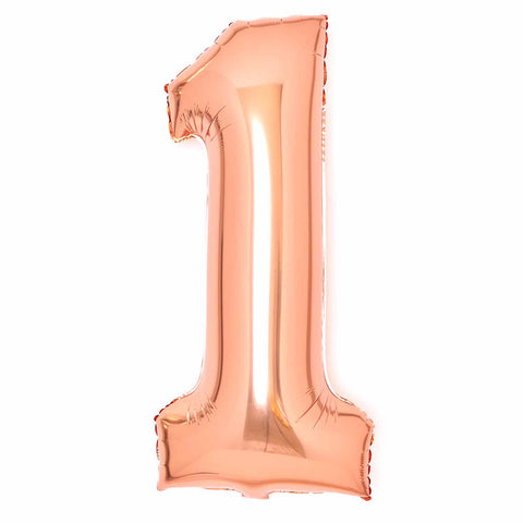 SuperShape Foil Balloon Number 1 - Rose Gold