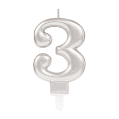 Candle - Numbers 0 - 9 - Silver
