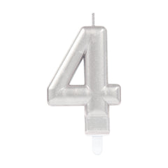 Candle - Numbers 0 - 9 - Silver