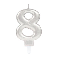 Candle - Numbers 0 - 9 - Silver
