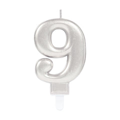 Candle - Numbers 0 - 9 - Silver