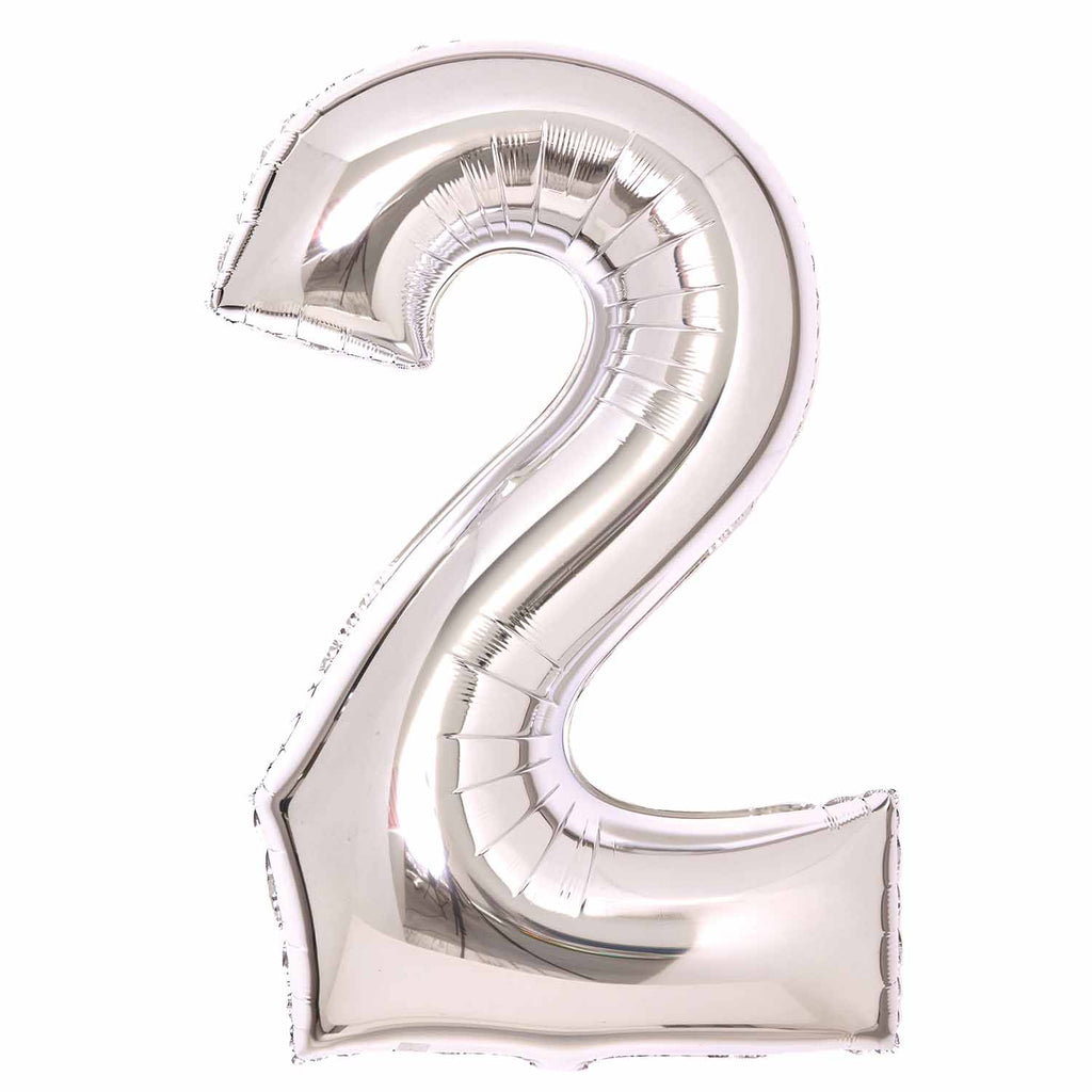 SuperShape Foil Balloon  Number 2 - Silver