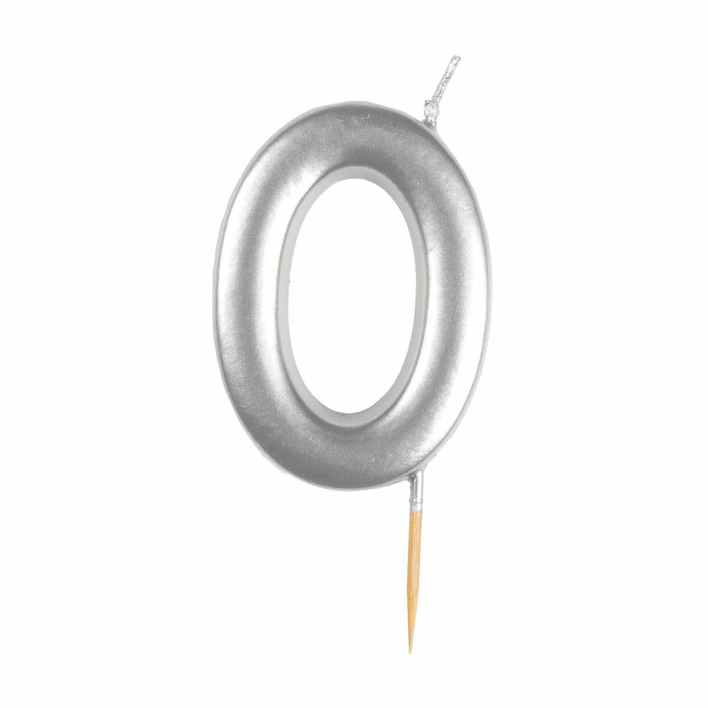 Candle - Mini - Number 0 - 9 - Silver