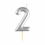 Candle - Mini - Number 0 - 9 - Silver
