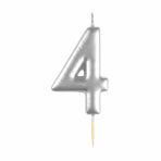 Candle - Mini - Number 0 - 9 - Silver