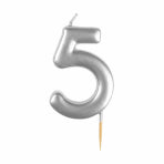 Candle - Mini - Number 0 - 9 - Silver