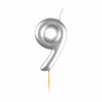 Candle - Mini - Number 0 - 9 - Silver