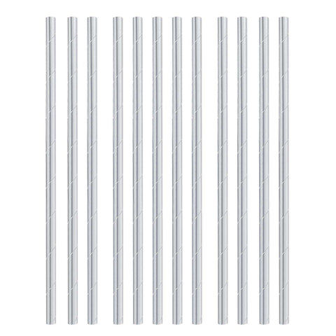 Straws - Paper - Silver