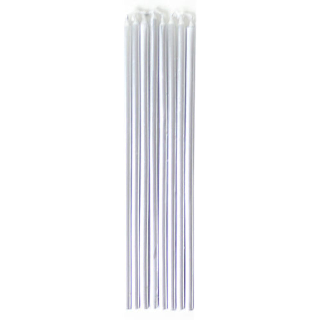 Candles with Holders - Tall Skinny - Silver