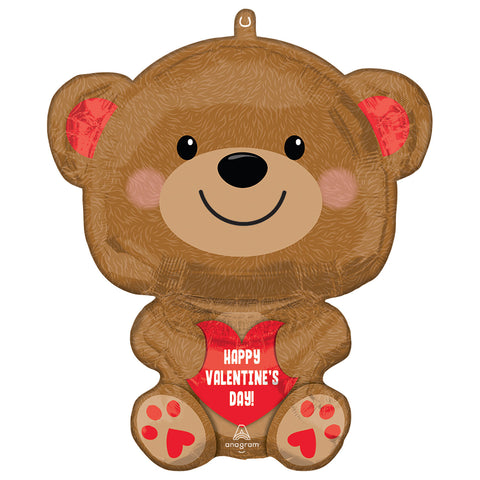 Foil Balloon - Standard Shape - Valentine's Teddy